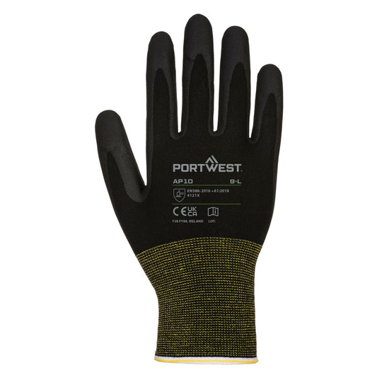 Portwest Handschoenen AP10 zwart(K8)