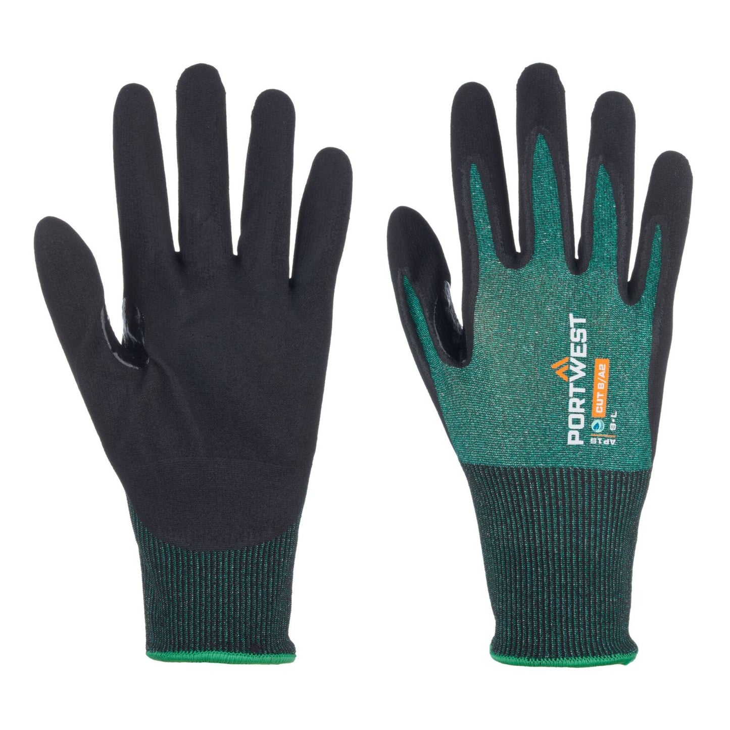 Portwest Handschoenen AP15 12pk groen-zwart(E8)