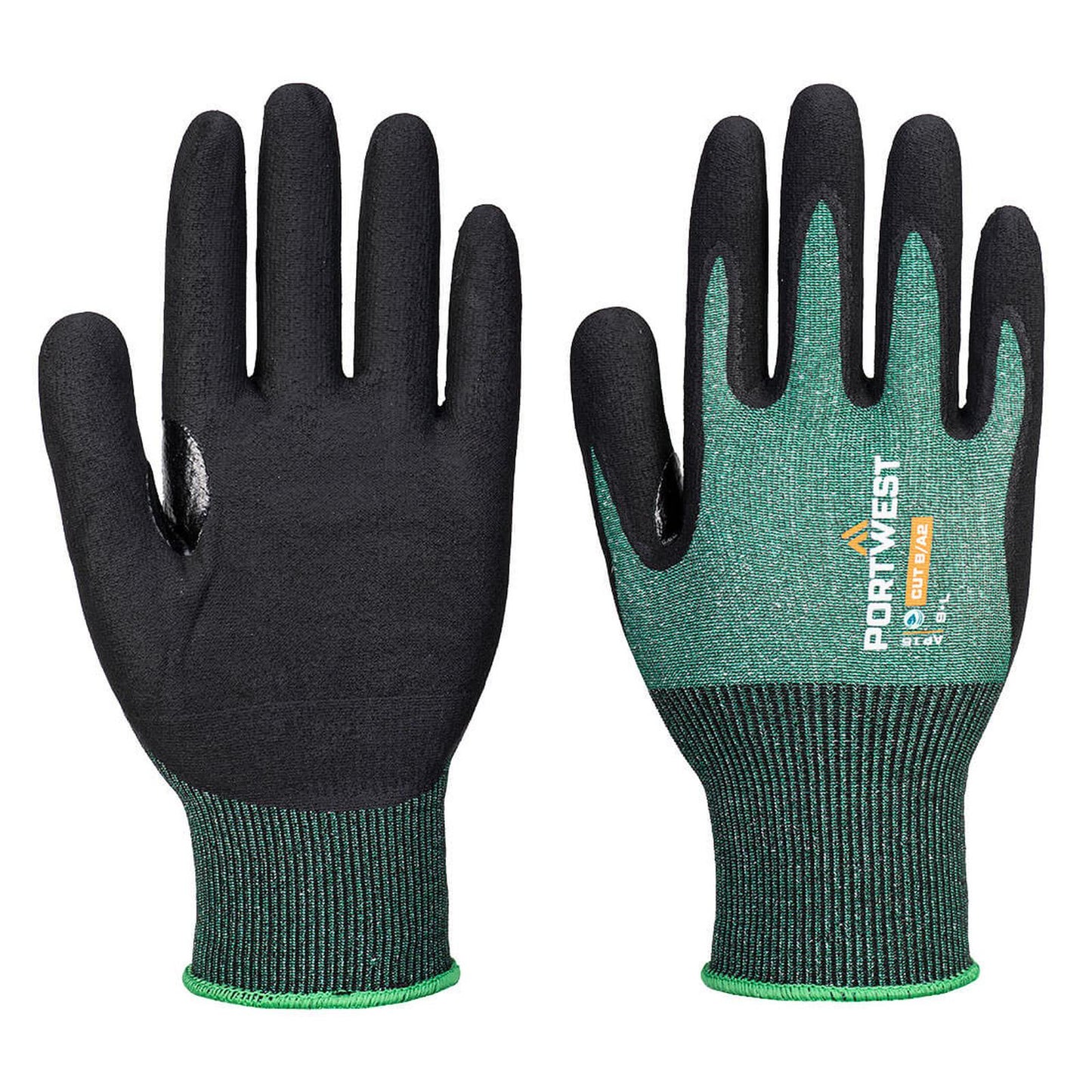 Portwest Handschoenen AP15 12pk groen-zwart(E8)