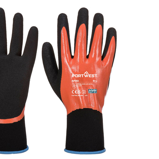 Portwest Handschoenen AP30 oranje-zwart(O8)