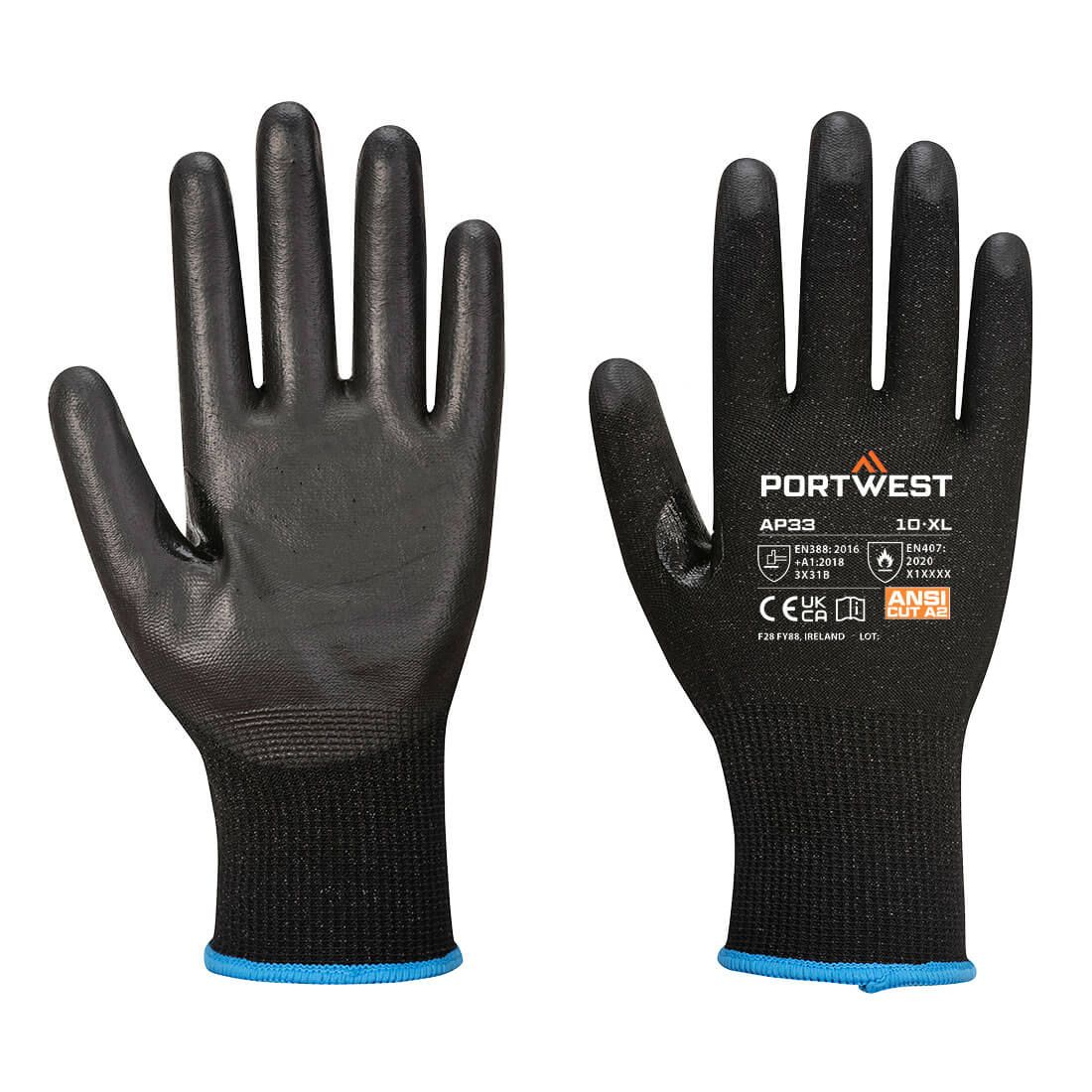 Portwest Handschoenen AP33 zwart(K8)