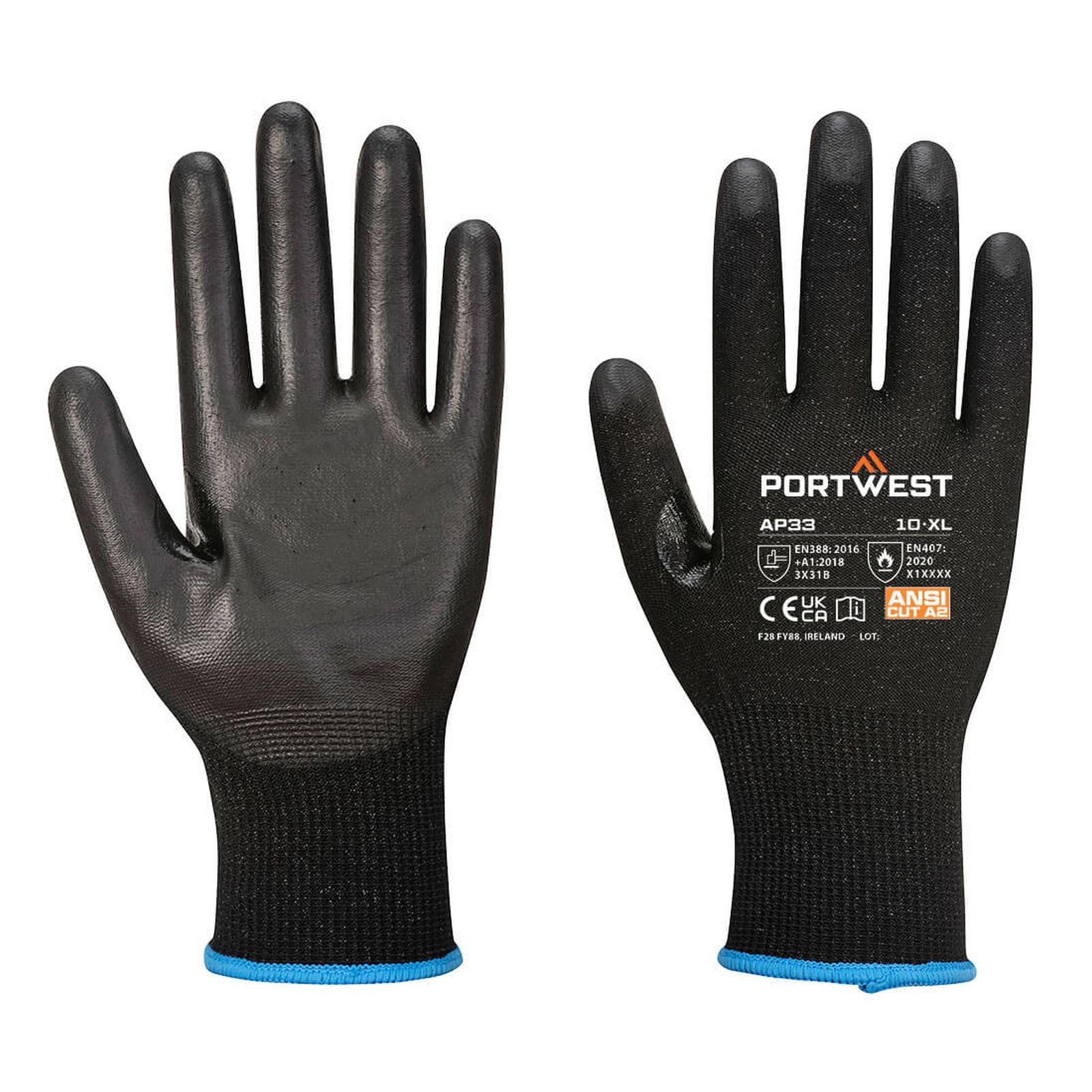 Portwest Handschoenen AP33 zwart(K8)