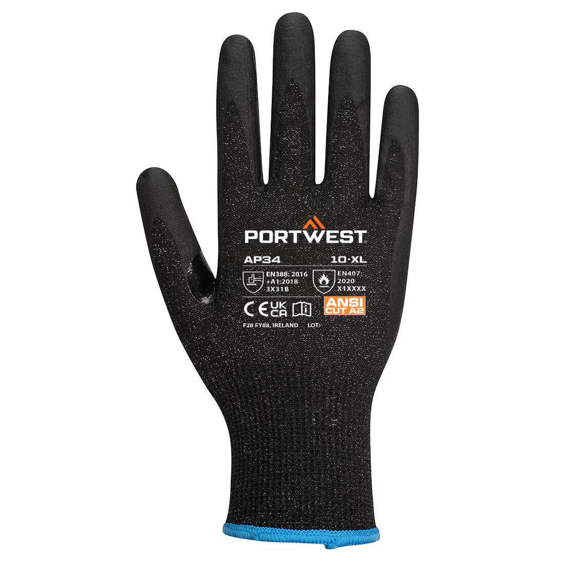 Portwest Handschoenen AP34 zwart(K8)