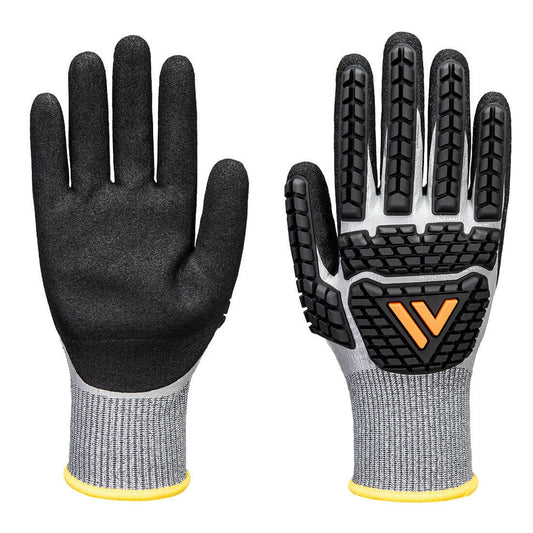 Portwest Handbescherming Impact protection Handschoenen AP54 impact F13 nitrile foam waterdicht grijs-zwart(G8)