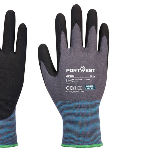 Portwest Handschoenen AP65 zwart-grijs(K7)