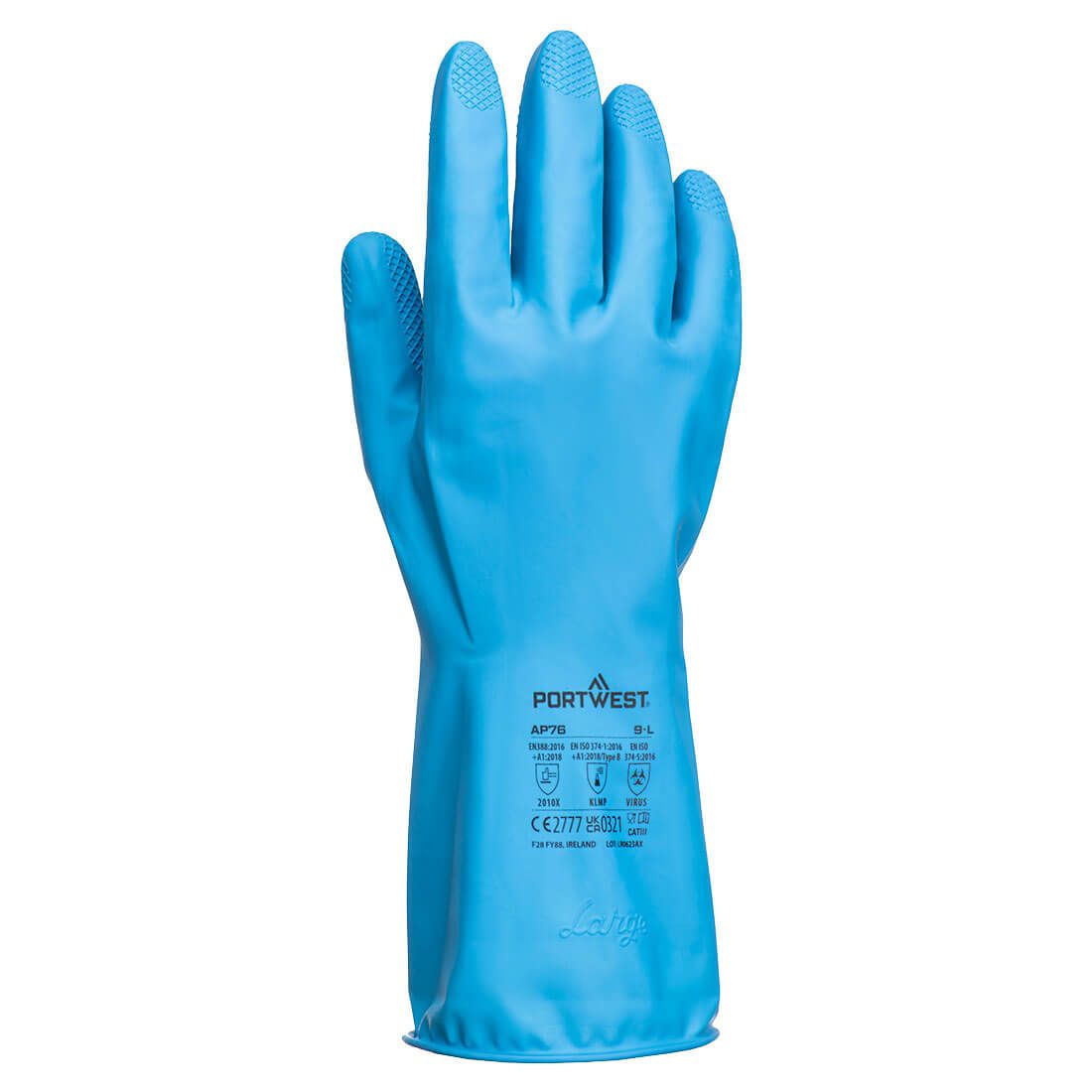 Portwest handschoen AP76 FD Chemisch B Latex Licht - 12 pack blauw(BL)