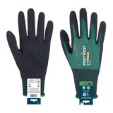 Portwest Snijbestendig Handbescherming Handschoenen APR15 SG snijbestendig B18 Nitril (Retail) groen-zwart(E8)