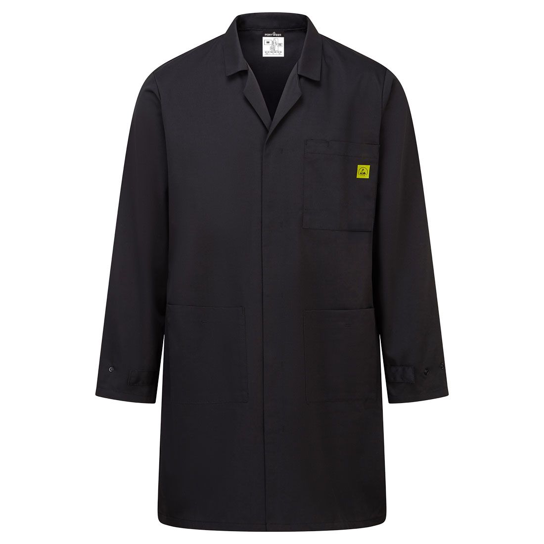 Portwest Werkkleding ESD-beschermende kleding Jassen AS10 antistatisch ESD zwart(BK)