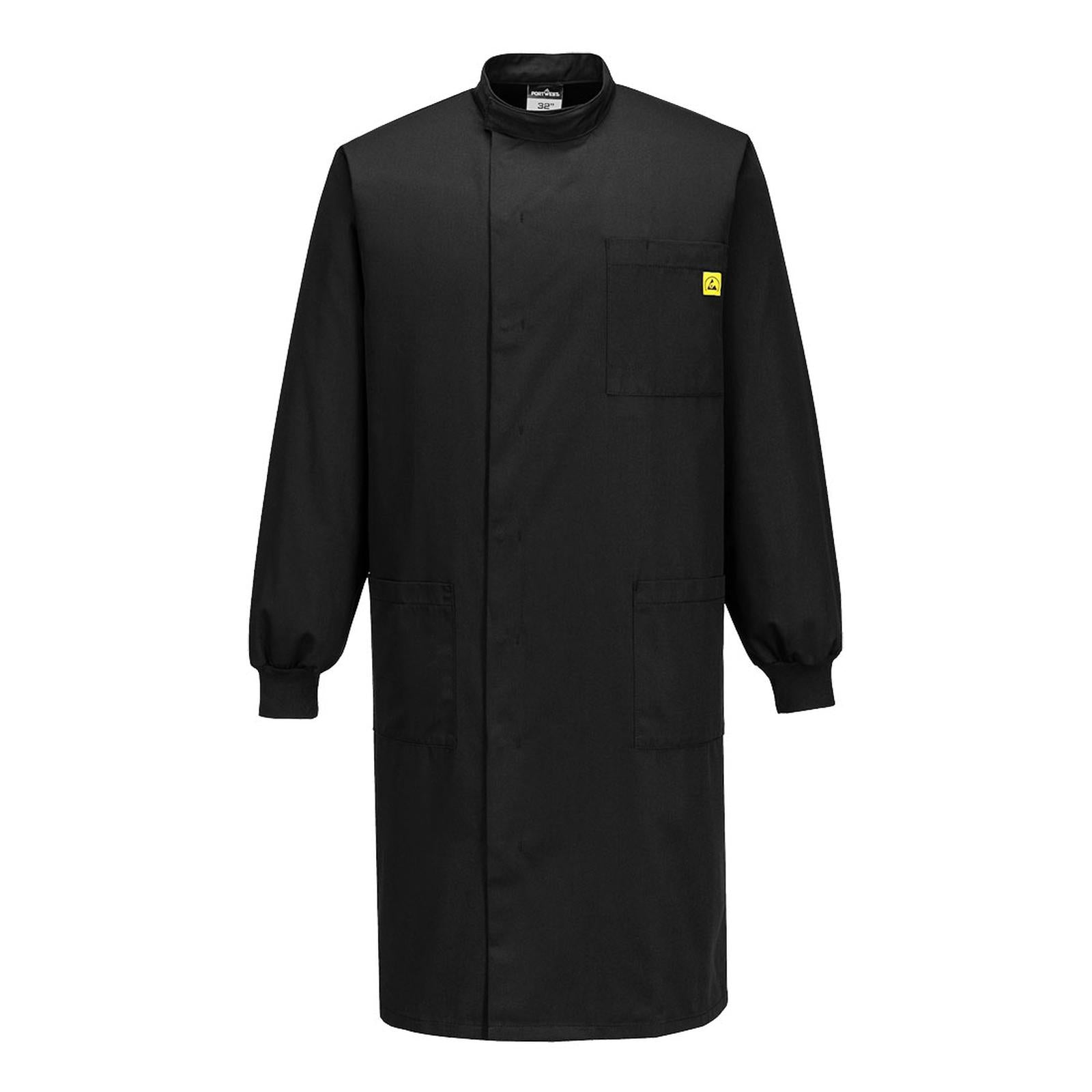 Portwest Werkkleding ESD-beschermende kleding Labjas AS15 howie antistatisch ESD dames zwart(BK)