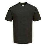 Portwest ESD Werkkleding ESD-beschermende kleding T-Shirt AS20 antistatisch ESD zwart(BK)