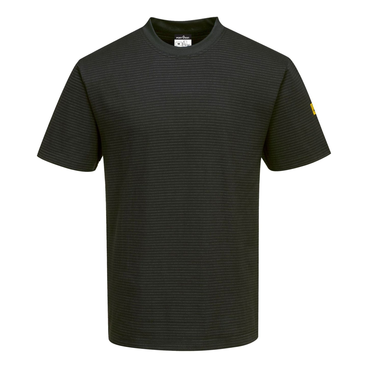 Portwest ESD Werkkleding ESD-beschermende kleding T-Shirt AS20 antistatisch ESD zwart(BK)