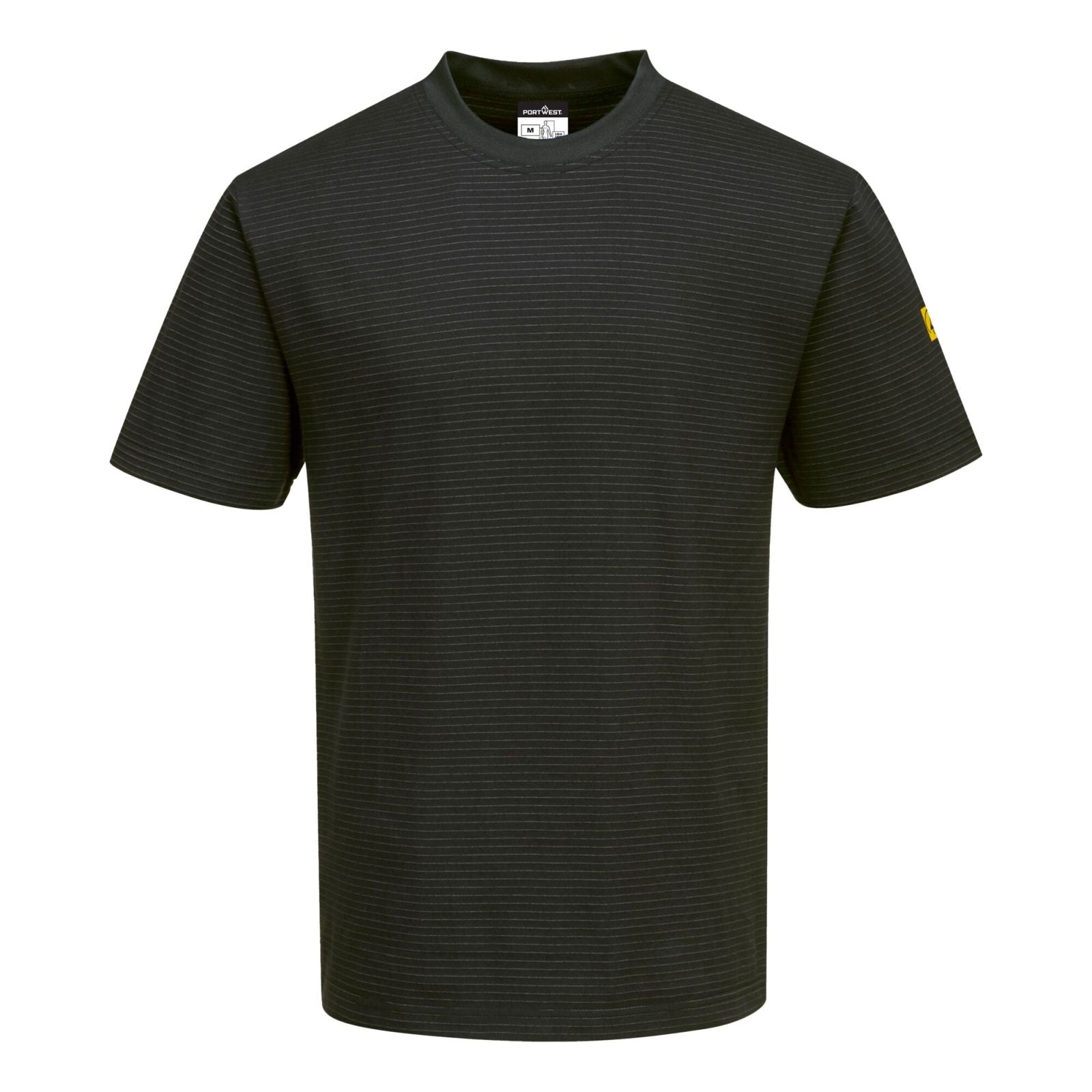 Portwest ESD Werkkleding ESD-beschermende kleding T-Shirt AS20 antistatisch ESD zwart(BK)