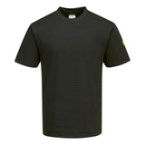 Portwest ESD Werkkleding ESD-beschermende kleding T-Shirt AS20 antistatisch ESD zwart(BK)