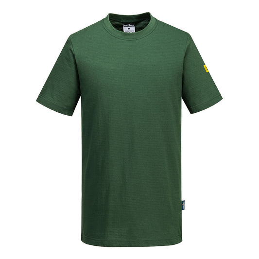 Portwest Werkkleding ESD-beschermende kleding T-Shirt AS20 antistatisch ESD bosgroen(FG)