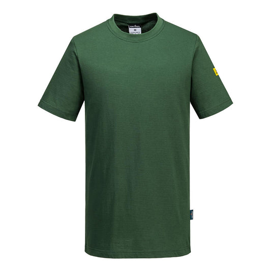 Portwest Werkkleding ESD-beschermende kleding T-Shirt AS20 antistatisch ESD bosgroen(FG)