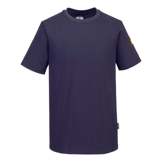 Portwest Werkkleding ESD-beschermende kleding T-Shirt AS20 antistatisch ESD donker marineblauw(NV)