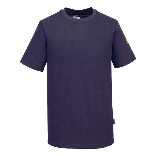 Portwest Werkkleding ESD-beschermende kleding T-Shirt AS20 antistatisch ESD donker marineblauw(NV)