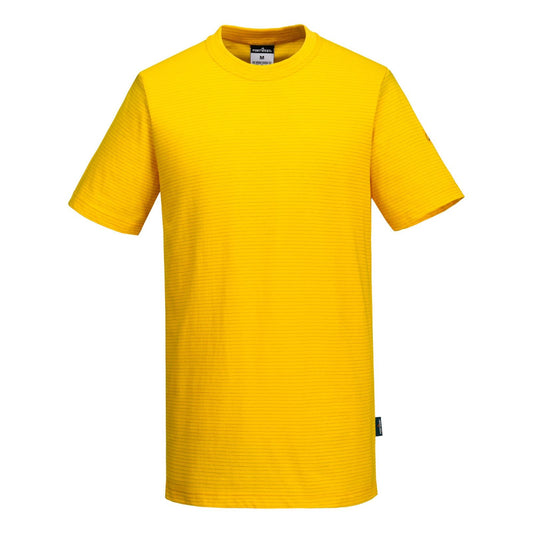 Portwest Werkkleding ESD-beschermende kleding T-Shirt AS20 antistatisch ESD diep geel(YE)