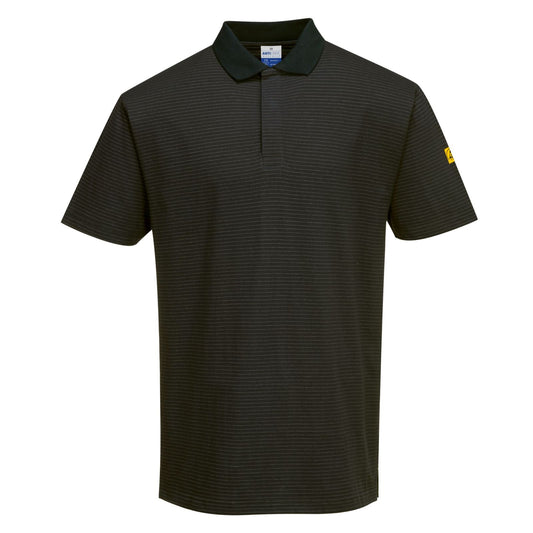 Portwest Werkkleding ESD-beschermende kleding Poloshirts AS21 antistatisch ESD zwart(BK)