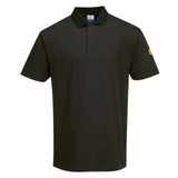 Portwest Werkkleding ESD-beschermende kleding Poloshirts AS21 antistatisch ESD zwart(BK)