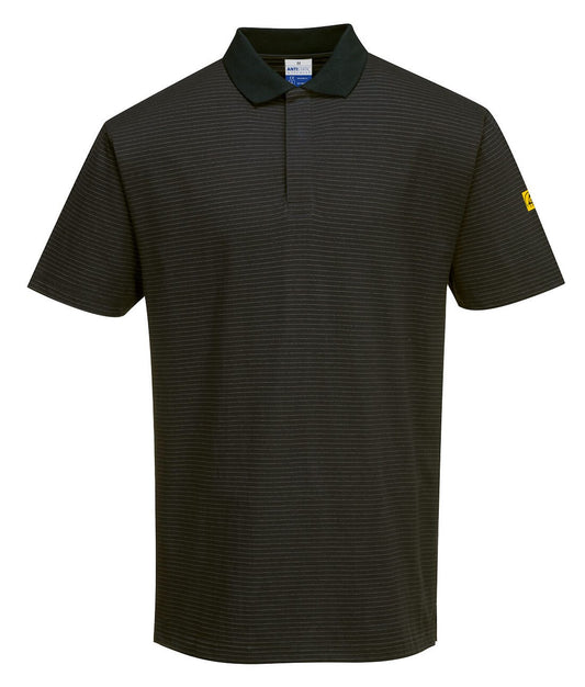 Portwest Werkkleding ESD-beschermende kleding Poloshirts AS21 antistatisch ESD zwart(BK)
