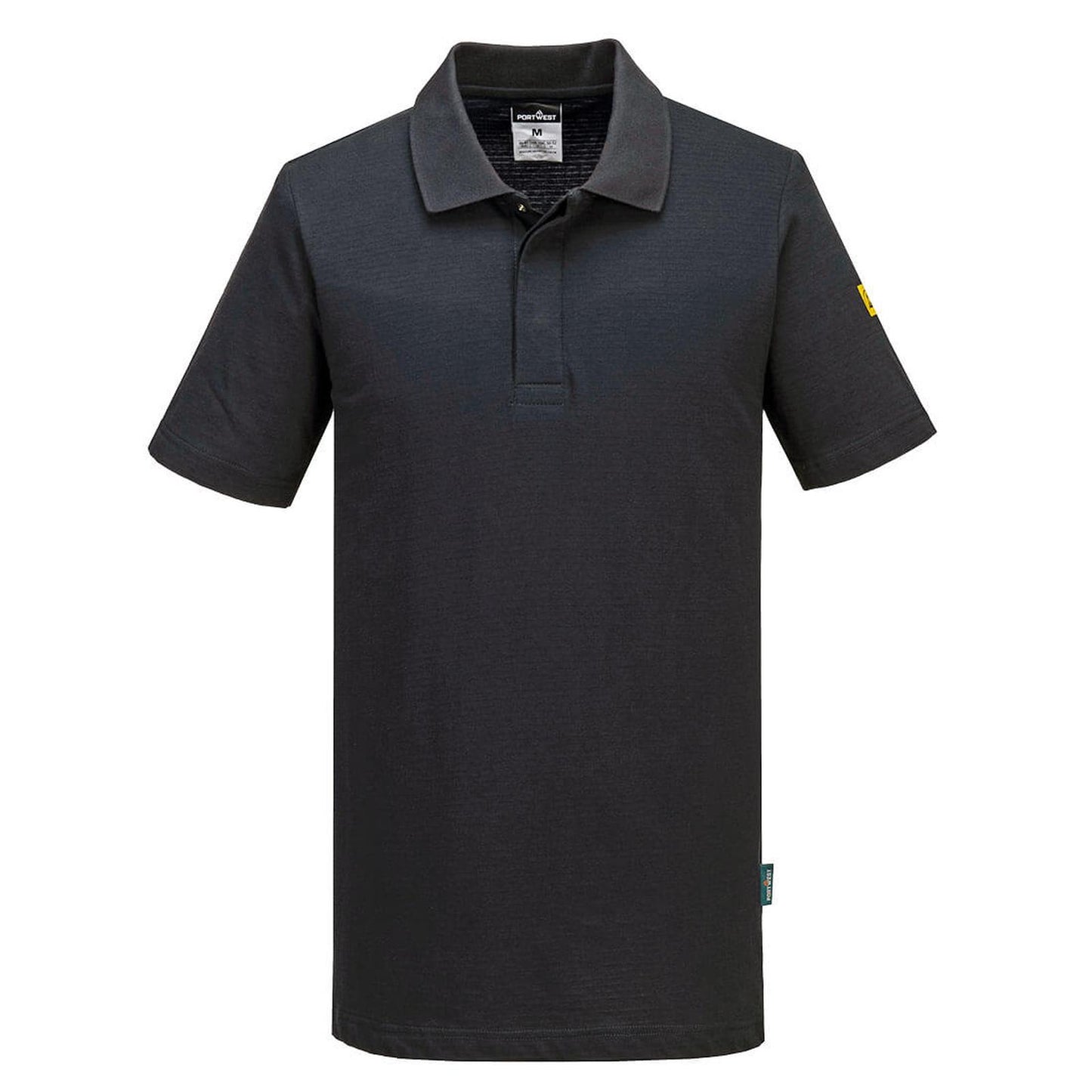 Portwest Werkkleding ESD-beschermende kleding Poloshirts AS21 antistatisch ESD zwart(BK)
