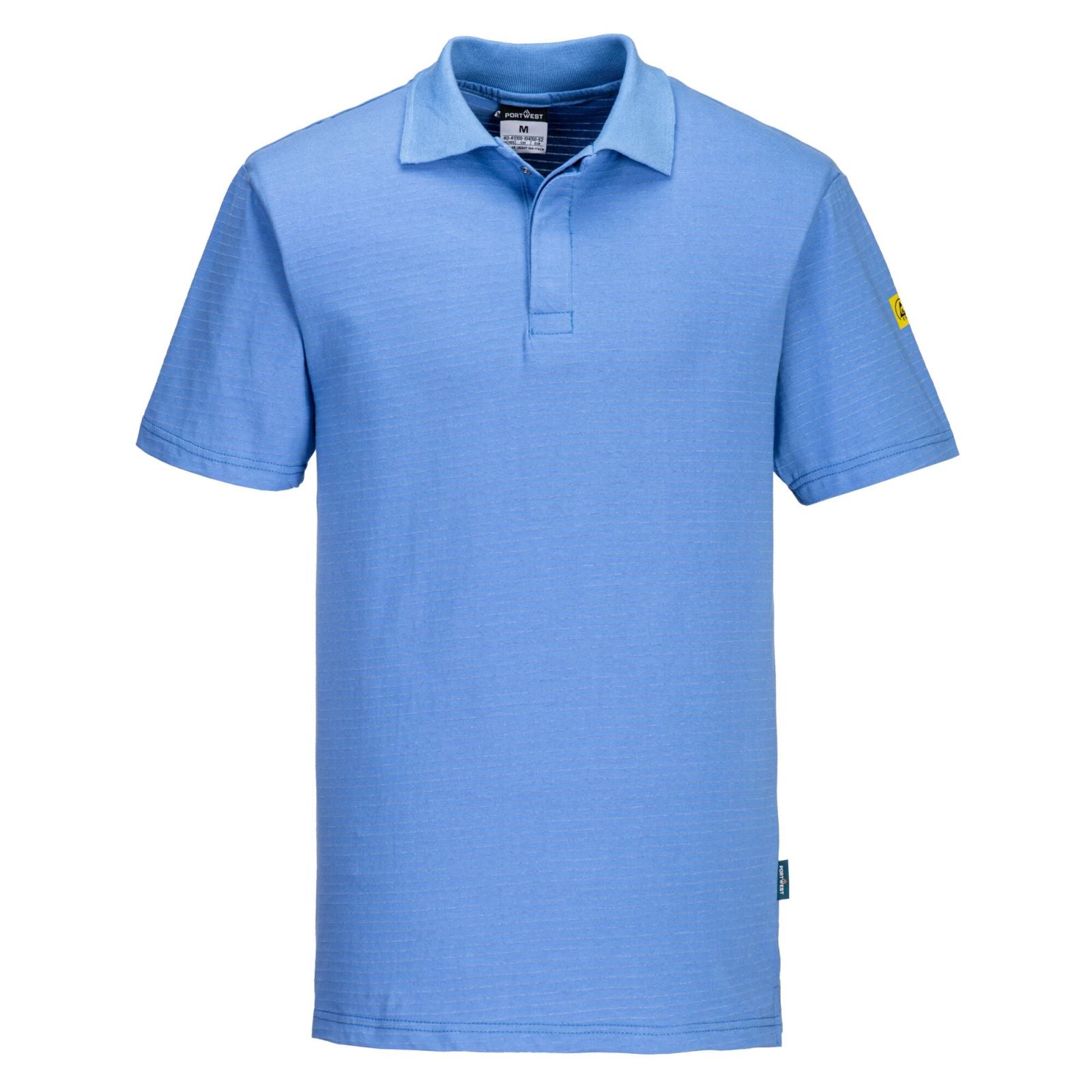 Portwest Werkkleding ESD-beschermende kleding Poloshirts AS21 antistatisch ESD ziekenhuisblauw(HB)