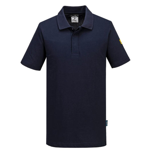 Portwest Werkkleding ESD-beschermende kleding Poloshirts AS21 antistatisch ESD donker marineblauw(NV)