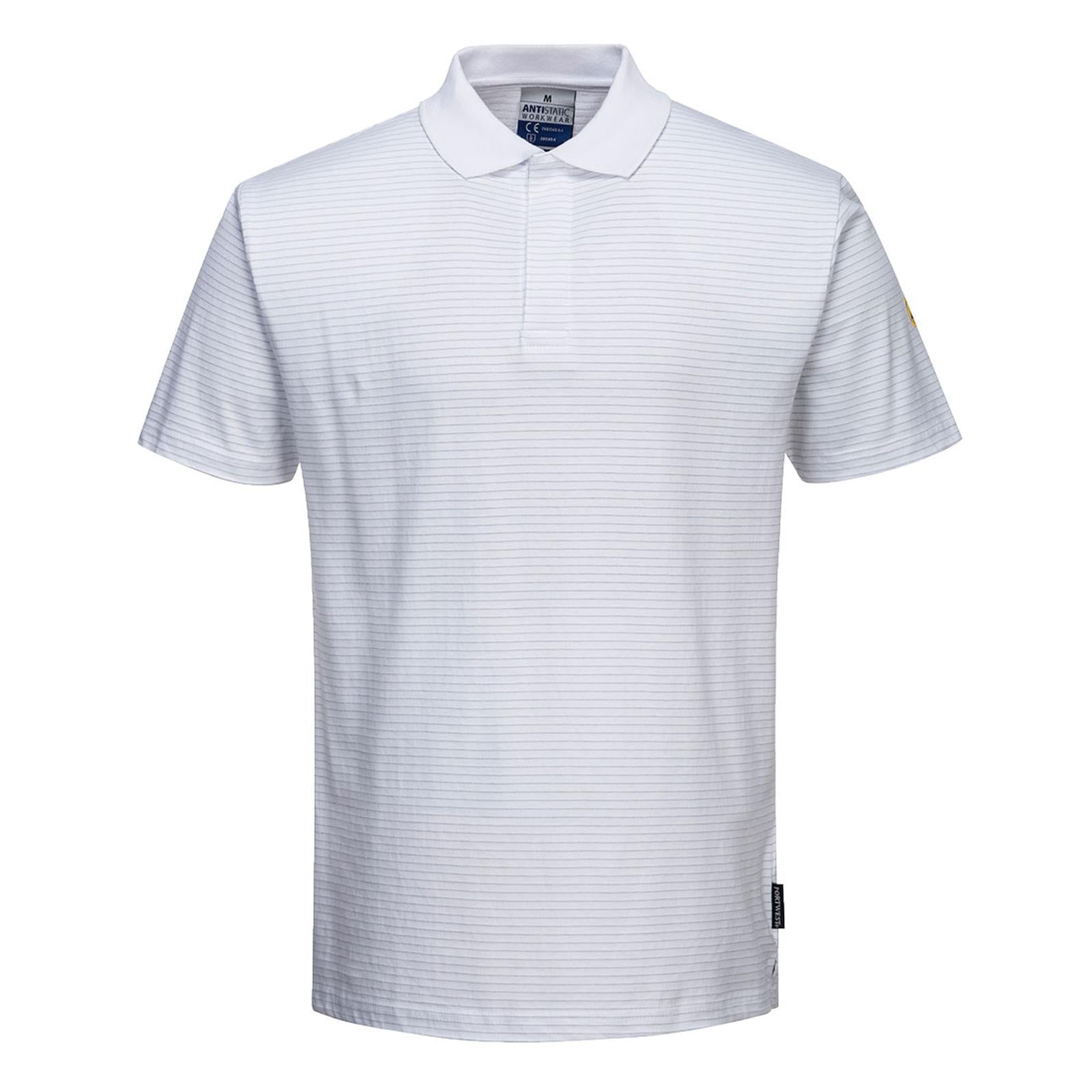 Portwest Werkkleding ESD-beschermende kleding Poloshirts AS21 antistatisch ESD wit(WH)
