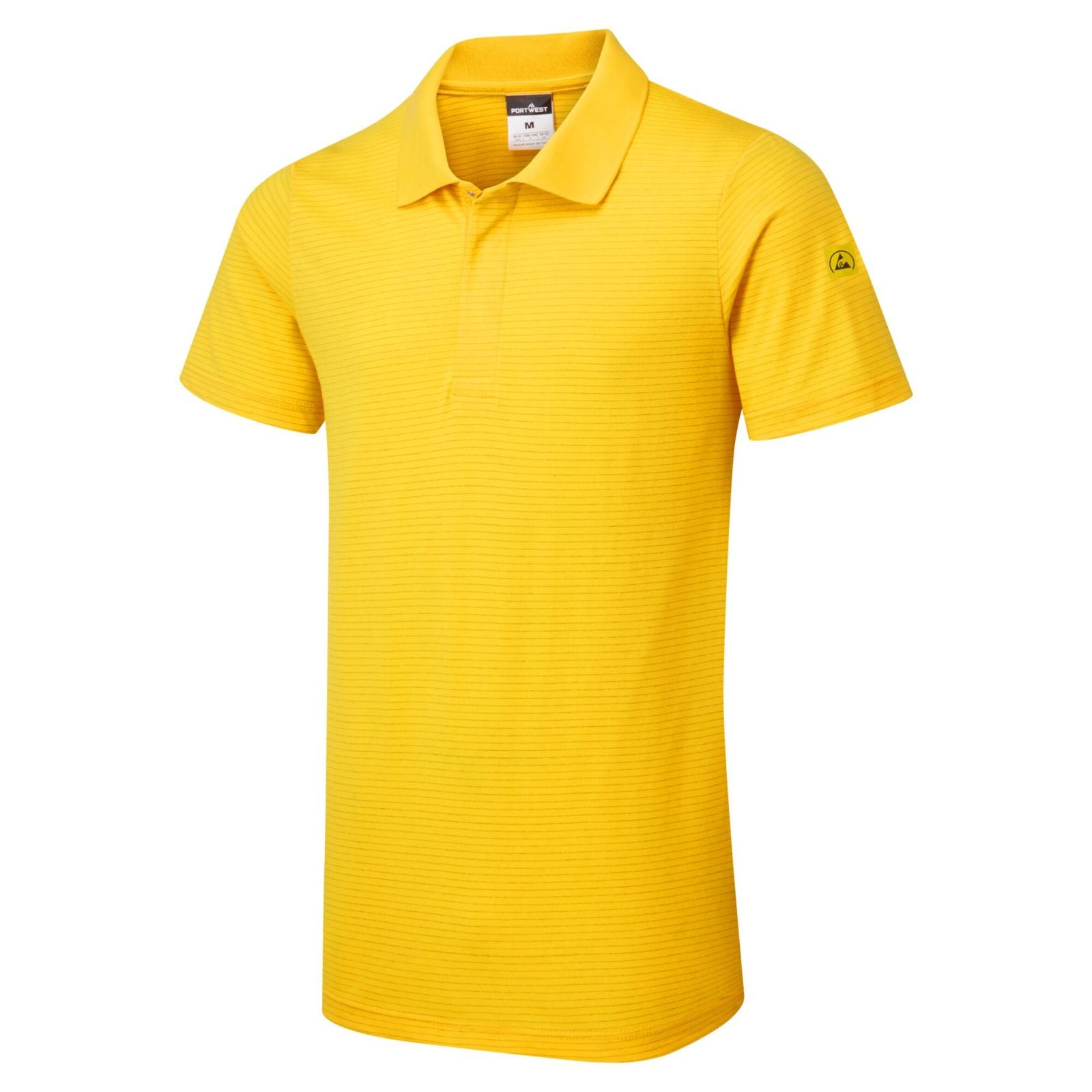 Portwest Werkkleding ESD-beschermende kleding Poloshirts AS21 antistatisch ESD diep geel(YE)