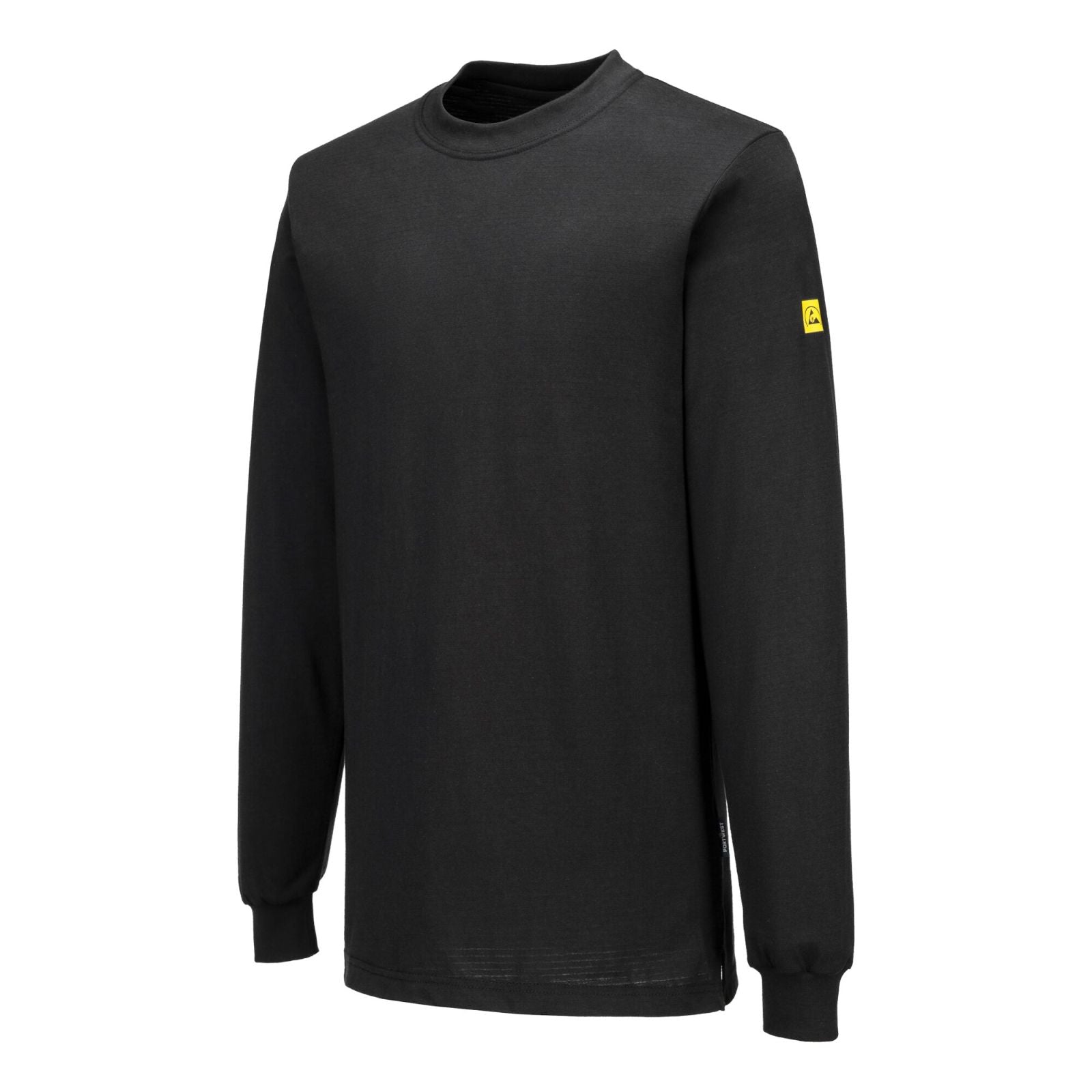 Portwest ESD Werkkleding ESD-beschermende kleding T-Shirt AS22 lange mouw antistatisch ESD zwart(BK)