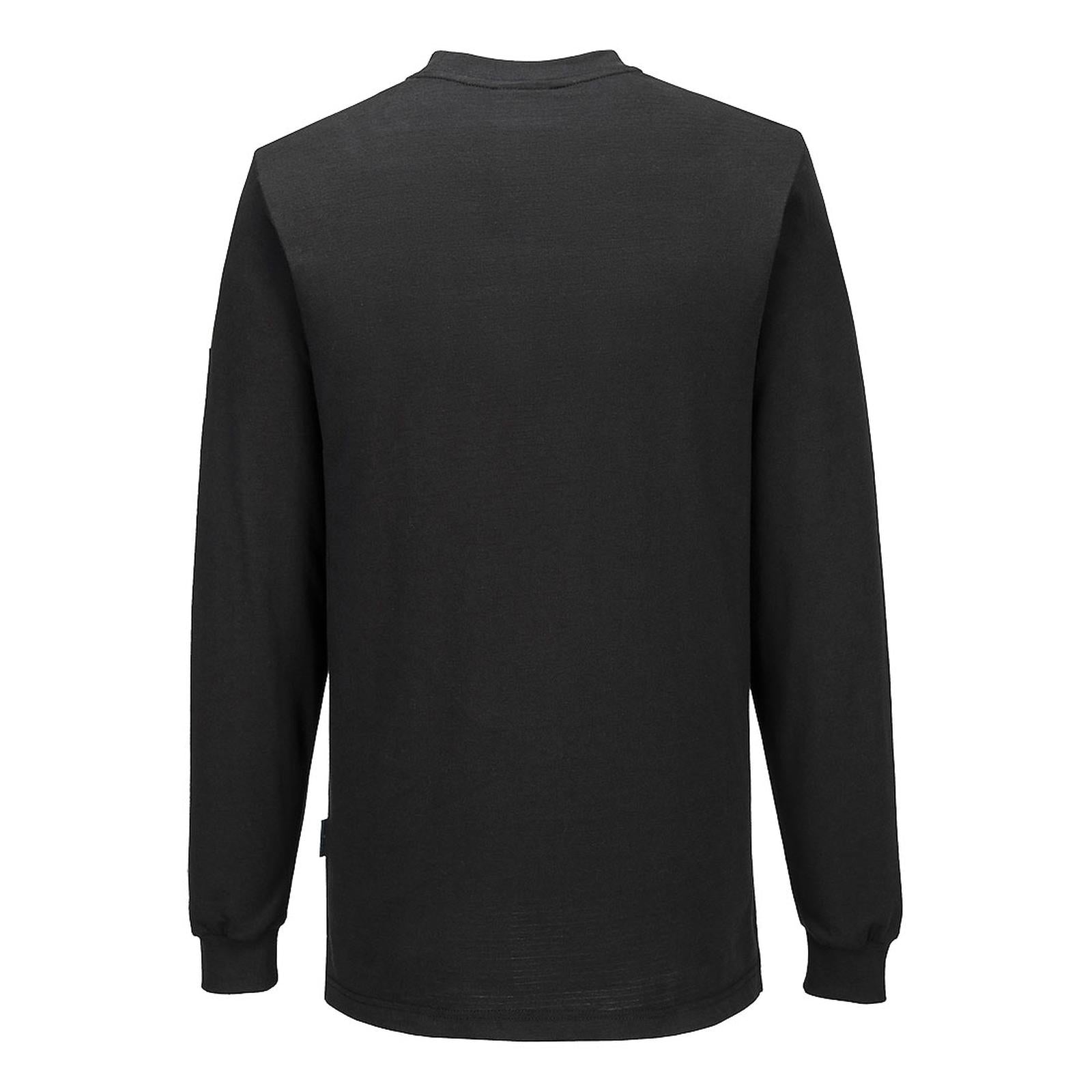 Portwest ESD Werkkleding ESD-beschermende kleding T-Shirt AS22 lange mouw antistatisch ESD zwart(BK)