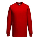 Portwest Werkkleding ESD-beschermende kleding T-Shirt AS22 antistatisch ESD lange mouw diep rood(DR)