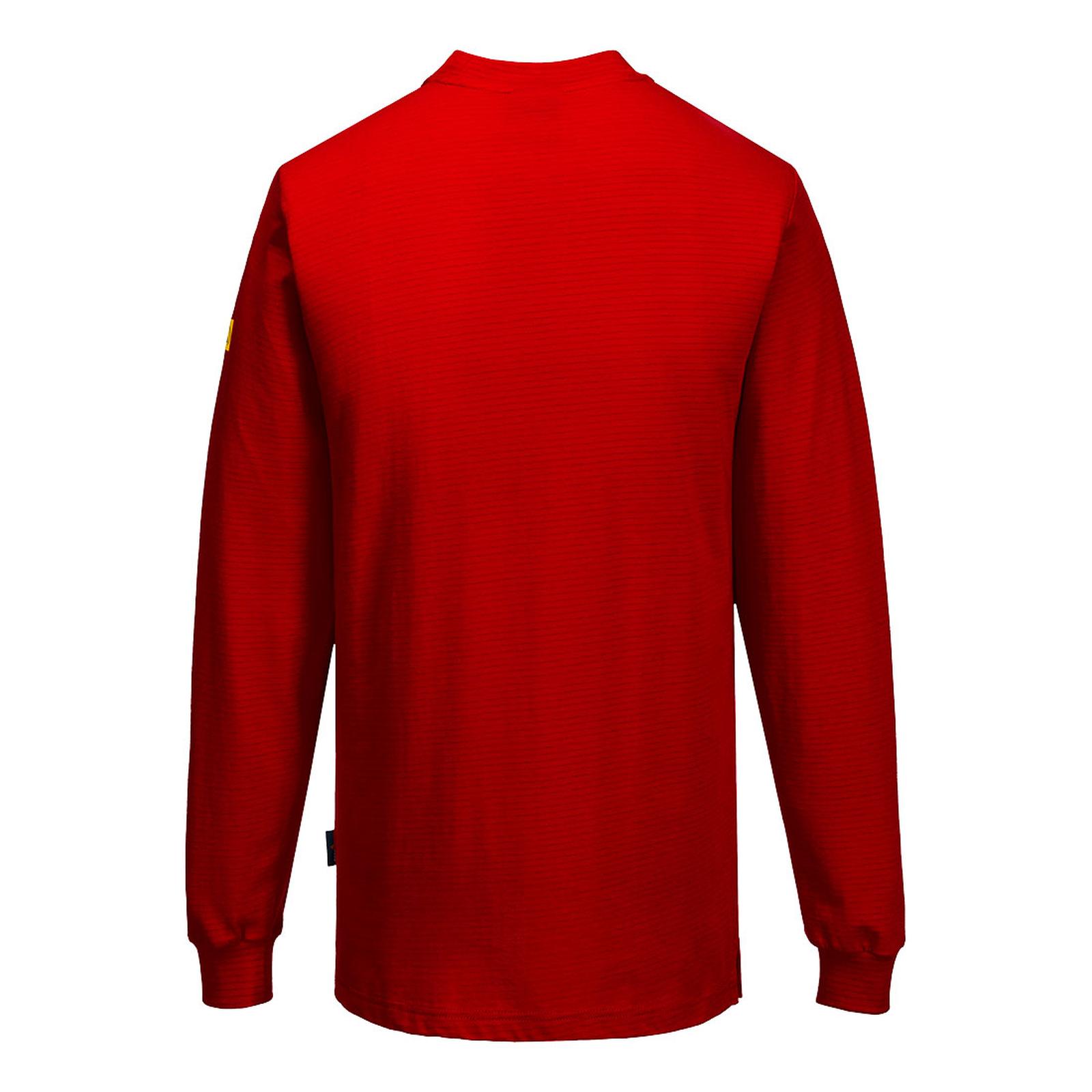Portwest Werkkleding ESD-beschermende kleding T-Shirt AS22 antistatisch ESD lange mouw diep rood(DR)