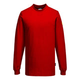 Portwest Werkkleding ESD-beschermende kleding T-Shirt AS22 antistatisch ESD lange mouw diep rood(DR)
