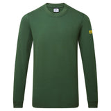 Portwest Werkkleding ESD-beschermende kleding T-Shirt AS22 antistatisch ESD lange mouw bosgroen(FG)