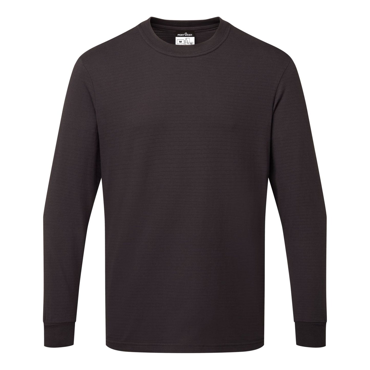 Portwest Werkkleding ESD-beschermende kleding T-Shirt AS22 antistatisch ESD lange mouw donker marineblauw(NV)