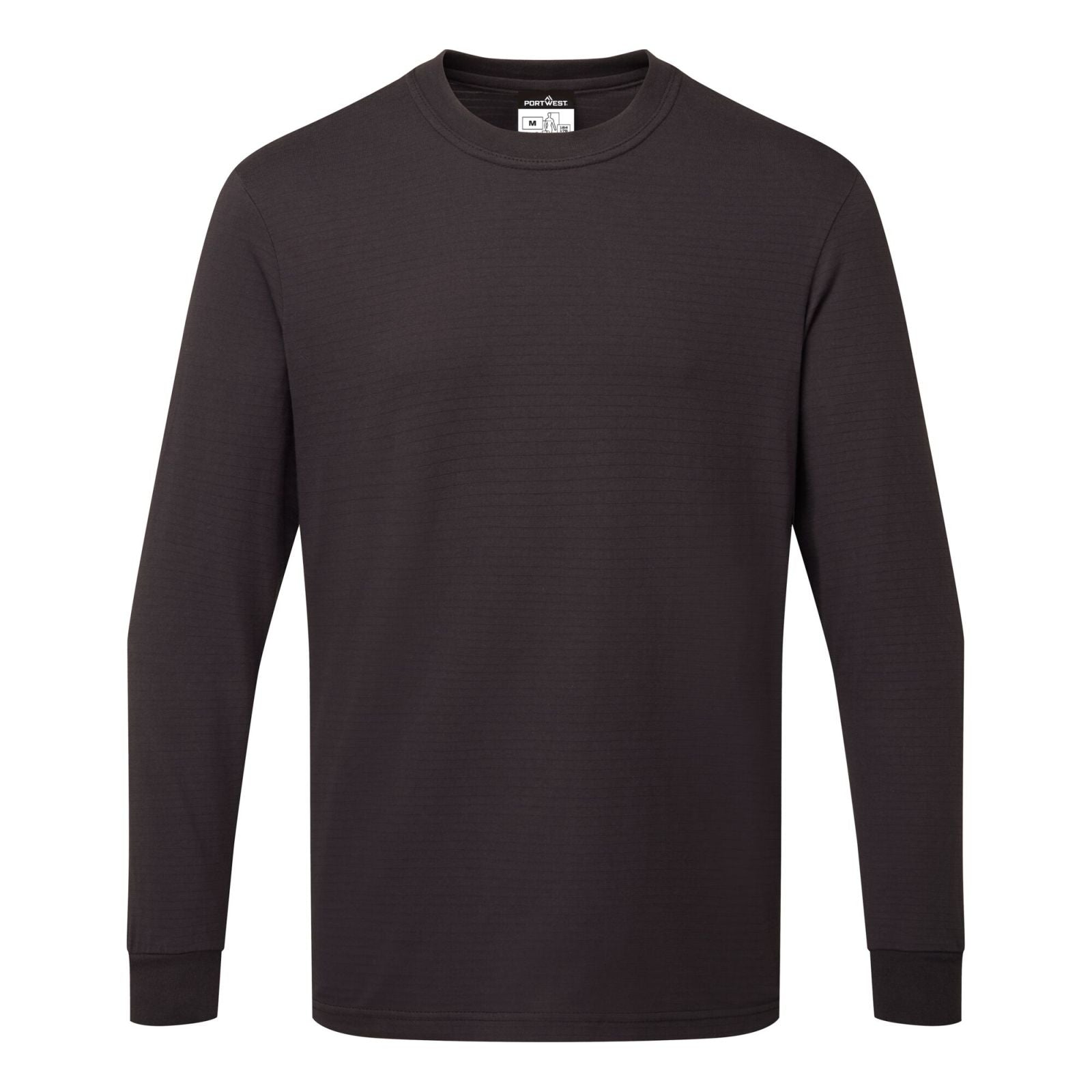 Portwest Werkkleding ESD-beschermende kleding T-Shirt AS22 antistatisch ESD lange mouw donker marineblauw(NV)