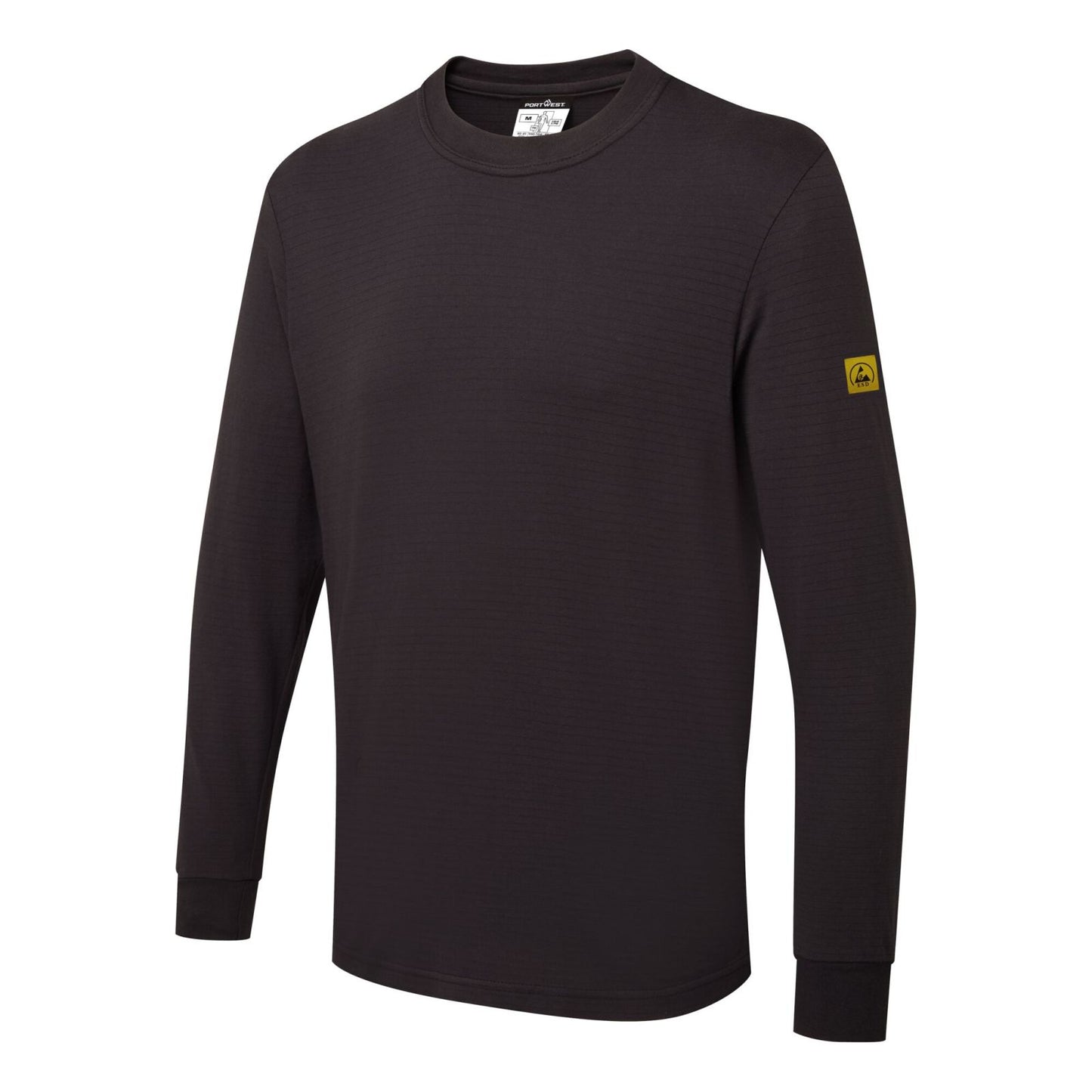 Portwest Werkkleding ESD-beschermende kleding T-Shirt AS22 antistatisch ESD lange mouw donker marineblauw(NV)