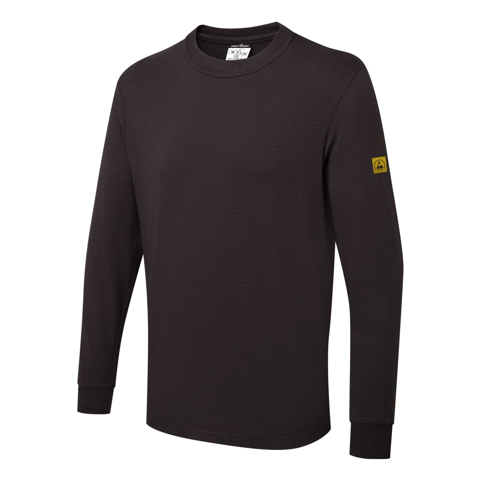 Portwest Werkkleding ESD-beschermende kleding T-Shirt AS22 antistatisch ESD lange mouw donker marineblauw(NV)