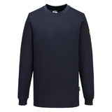 Portwest Werkkleding ESD-beschermende kleding T-Shirt AS22 antistatisch ESD lange mouw donker marineblauw(NV)