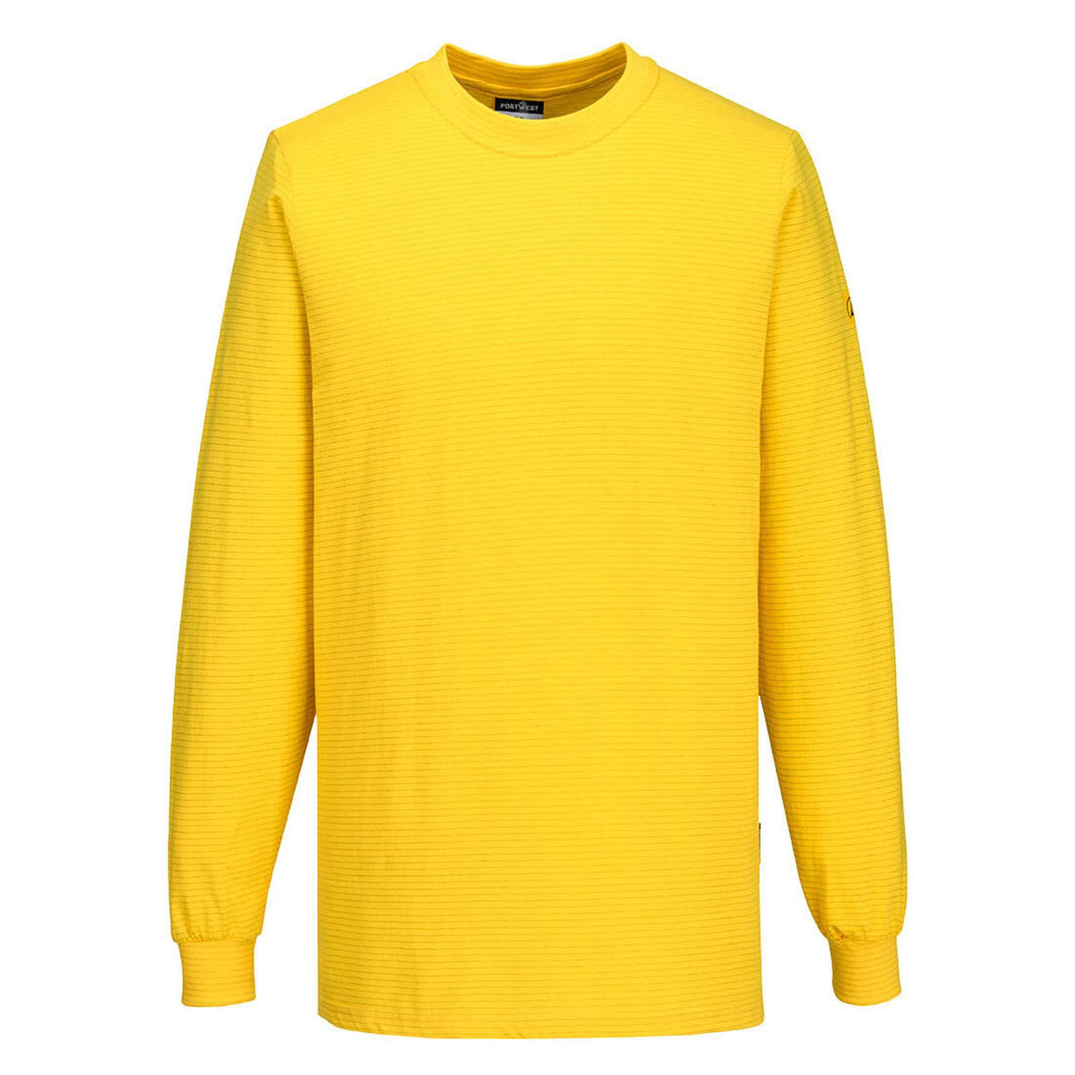 Portwest Werkkleding ESD-beschermende kleding T-Shirt AS22 antistatisch ESD lange mouw diep geel(YE)