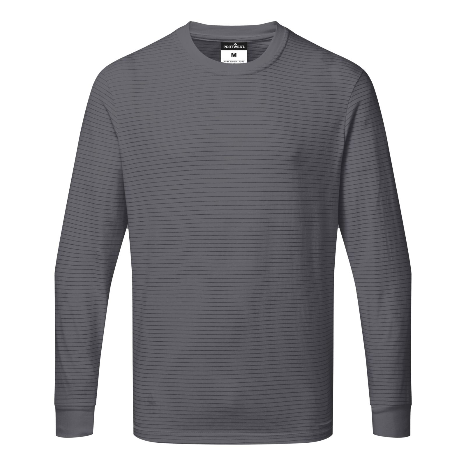 Portwest Werkkleding ESD-beschermende kleding T-Shirt AS22 antistatisch ESD lange mouw zoomgrijs(ZO)