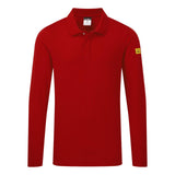 Portwest ESD Werkkleding Poloshirt AS23 lange mouw anti-statisch ESD Polo diep rood(DR)