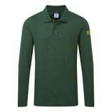Portwest ESD Werkkleding Poloshirt AS23 lange mouw anti-statisch ESD Polo bosgroen(FG)