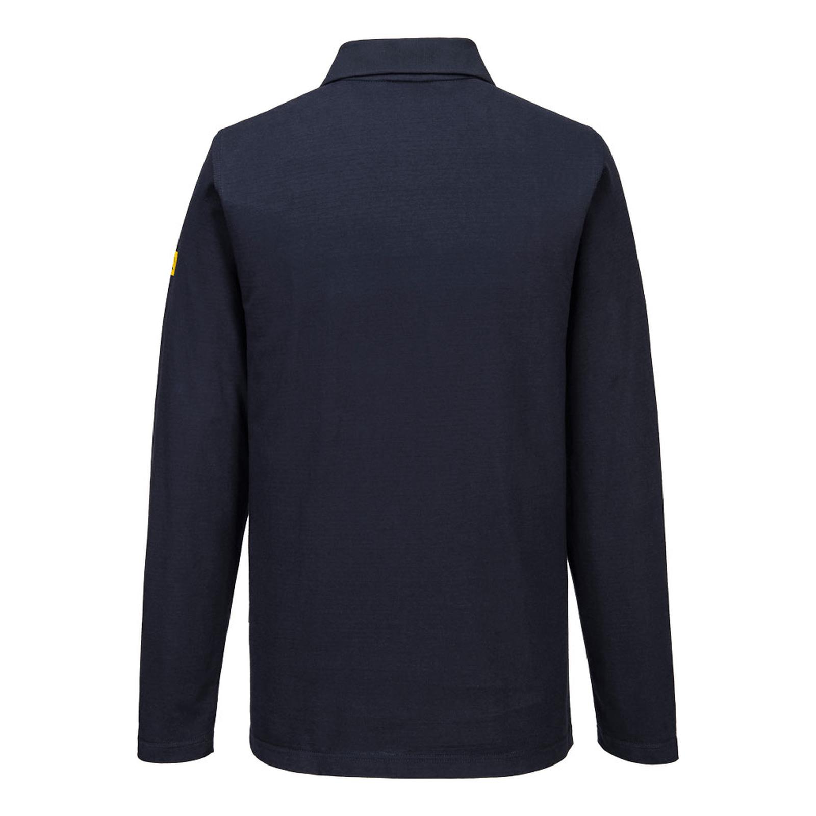 Portwest ESD Werkkleding Poloshirt AS23 lange mouw anti-statisch ESD Polo donker marineblauw(NV)