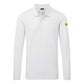 Portwest ESD Werkkleding Poloshirt AS23 lange mouw anti-statisch ESD Polo wit(WH)