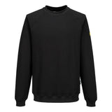 Portwest Werkkleding ESD-beschermende kleding Sweatshirt AS24 lange mouw antistatisch ESD zwart(BK)