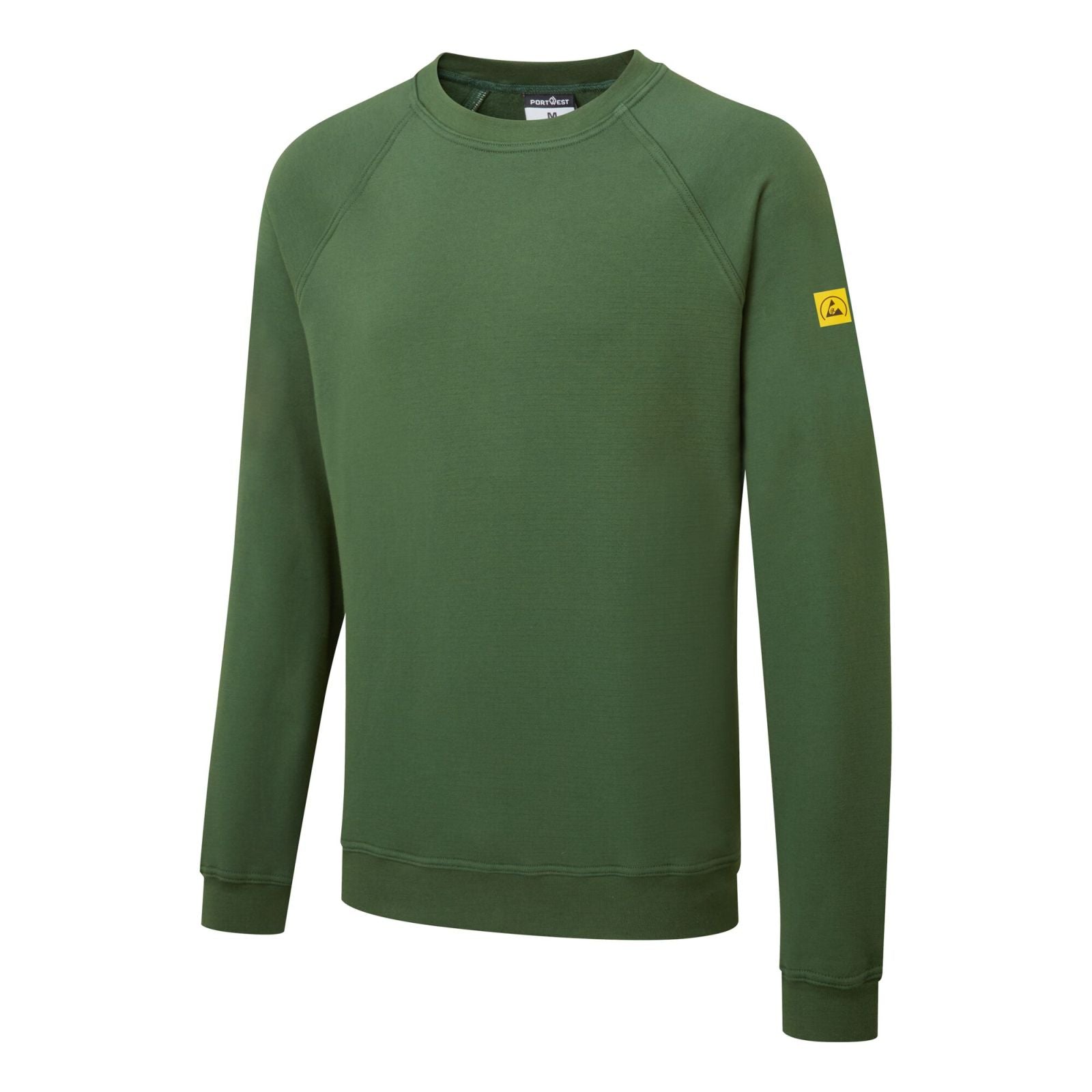 Portwest Werkkleding ESD-beschermende kleding Sweatshirt AS24 antistatisch ESD bosgroen(FG)