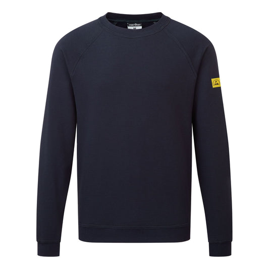 Portwest Werkkleding ESD-beschermende kleding Sweatshirt AS24 antistatisch ESD donker marineblauw(NV)